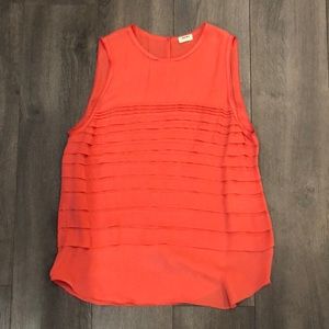 L’AGENCE Silk Coral Sleeveless Blouse, size 6
